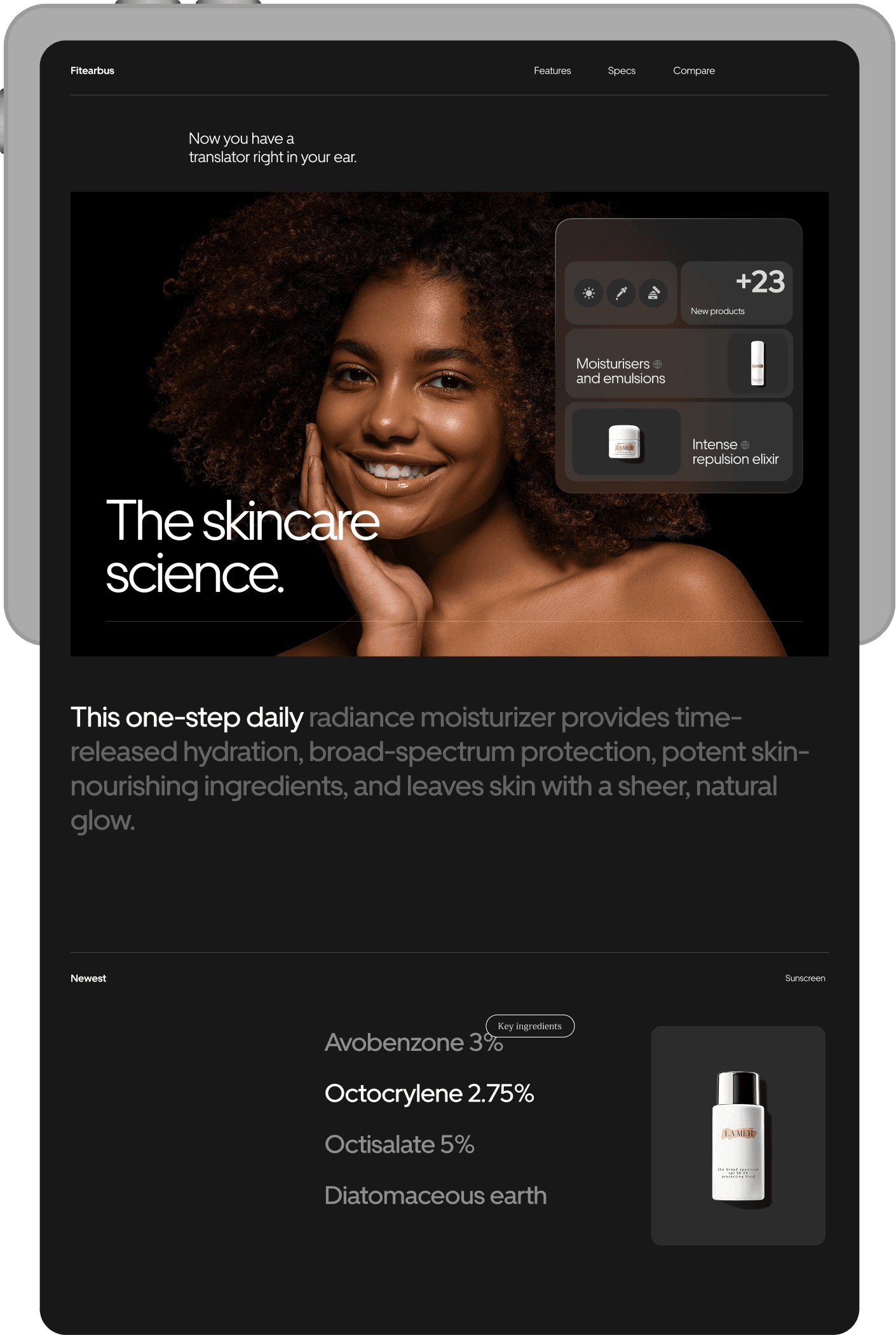 UI and web design interface sample
